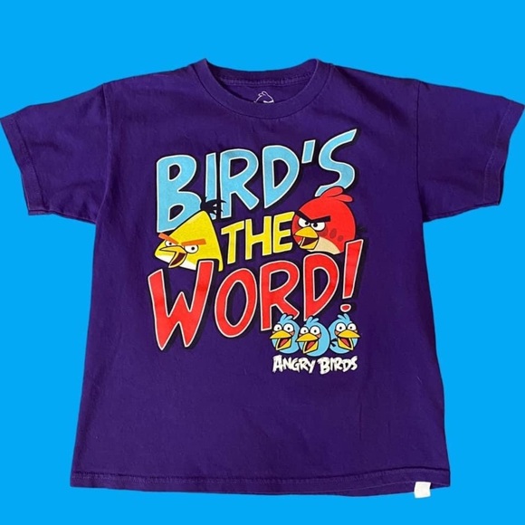 💙4/$28💙 Purple Angry Birds Tee - Picture 1 of 1